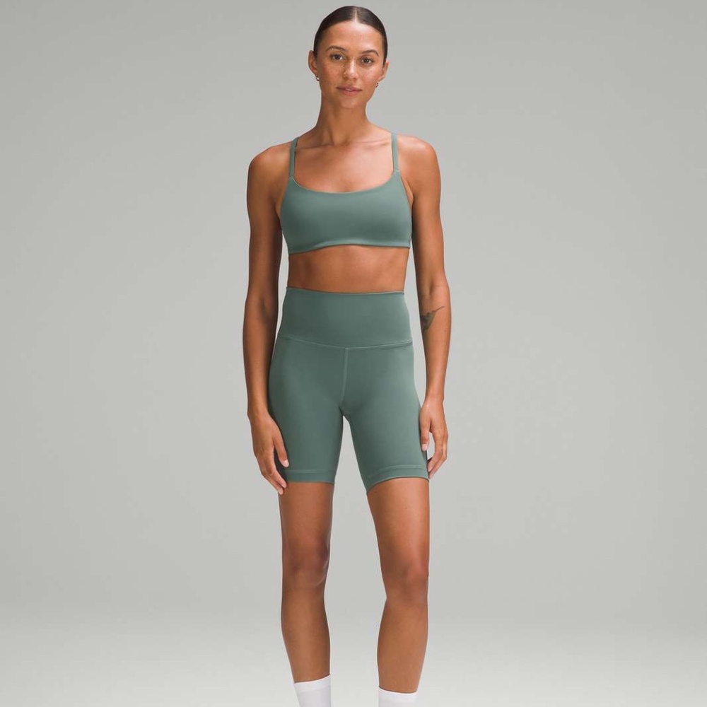 Wunder Train Strappy Racer Bra *Light Support, A/B Cup, Medium Forest